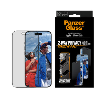 PanzerGlass Privacy Ulte Wide Fit Screen Protector with Fastfit in-a-box for iPhone Air